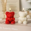 Wholesale of bear-shaped scented candles, rose scented candles, Valentine's Day and birthday gifts for best friends details Picture